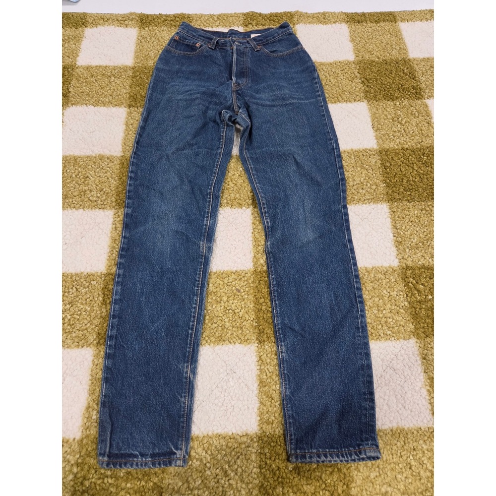Vintage Levis 17501 0115 High Waist Straight Leg Jeans Blue USA Size 7 24x30